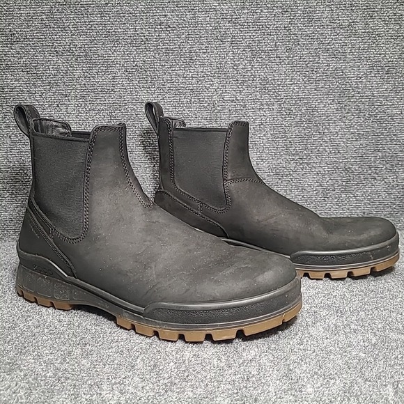 ECCO Track 25 Hydromax Black Chelsea Boot Water Repellent EU 45 Size 11- 11.5 US - Picture 3 of 12